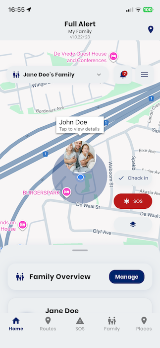 Full Alert screenshot: Full Alert home screen