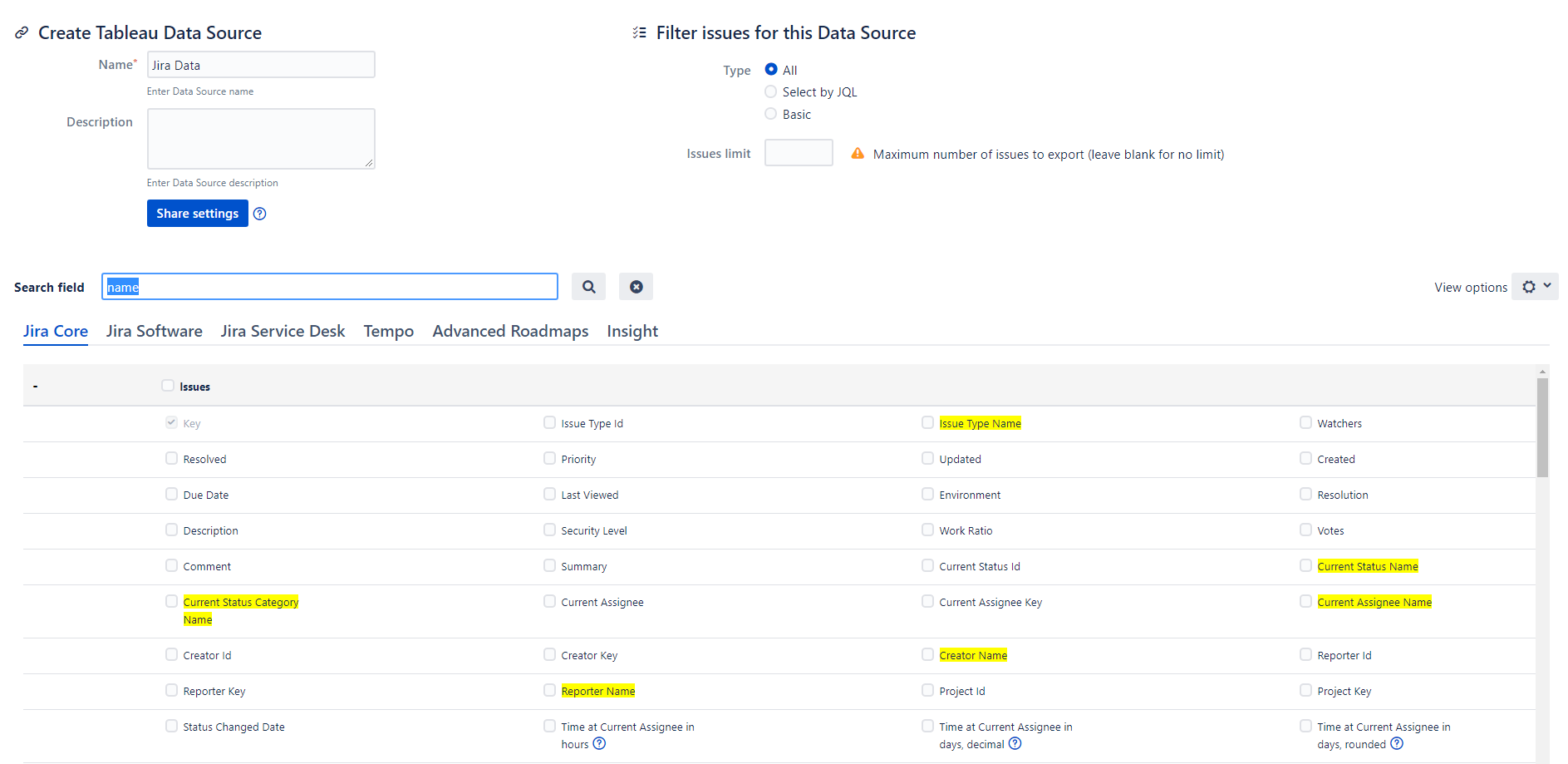 Tableau Connector for Jira 소프트웨어 - 3