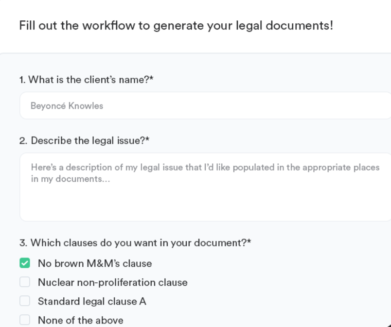 Documate Software - Lawyers can insert relevant clauses to the document templates