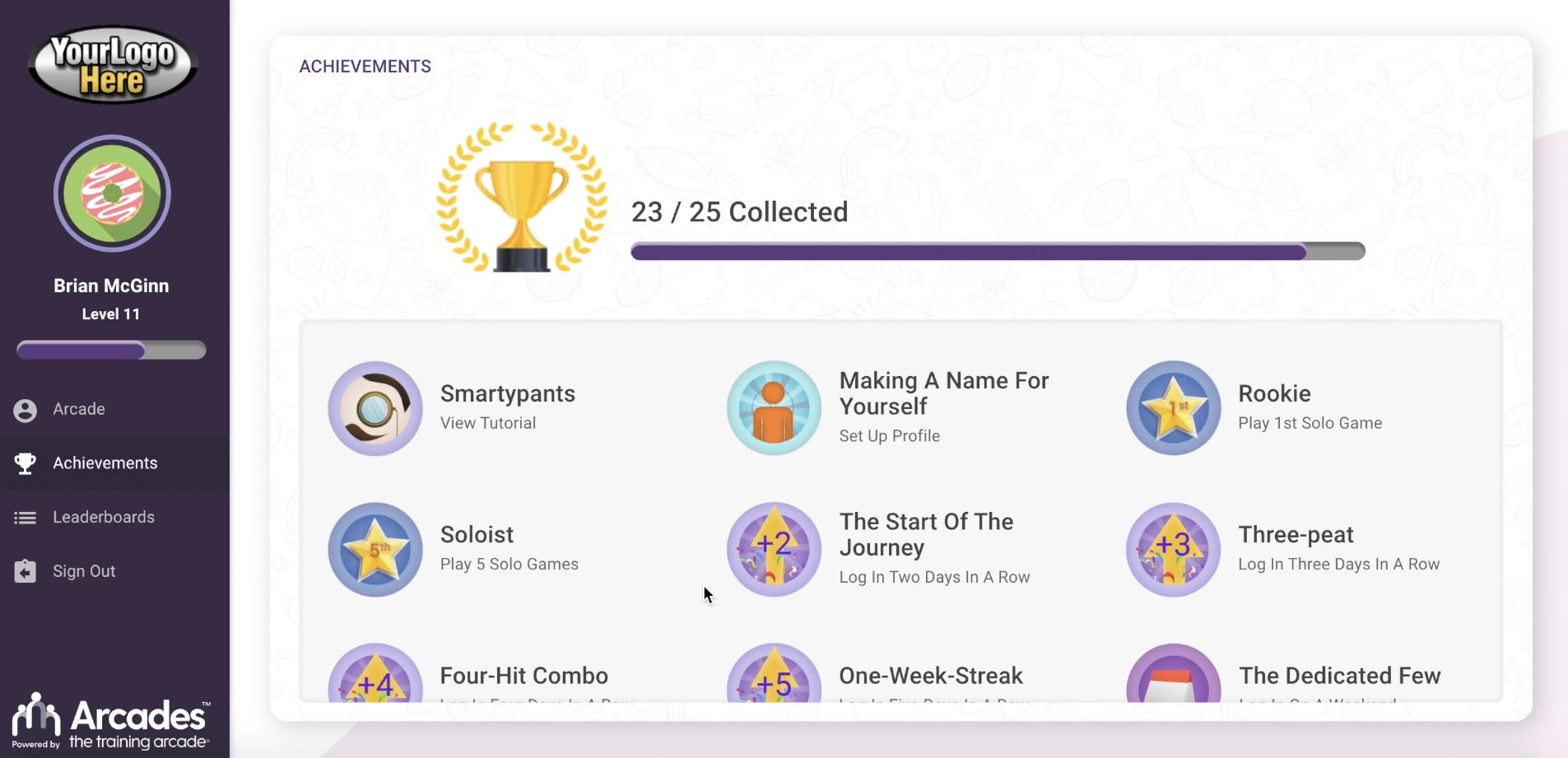 Have your employees achieve fun badges for course or task completion and high level of accuracy on game play.