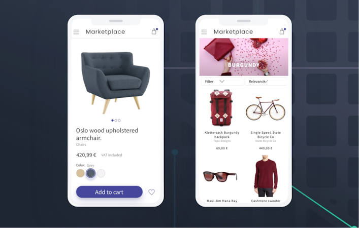 Shopery Marketplaces screenshot: Front-end where buyers can purchase displayed products and services from multiple sellers