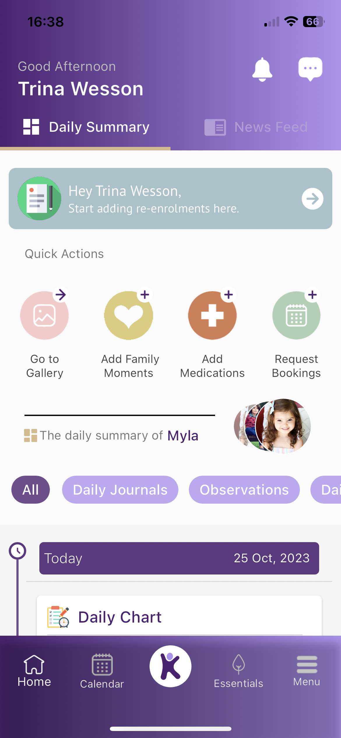 Kinder M8 - Families App