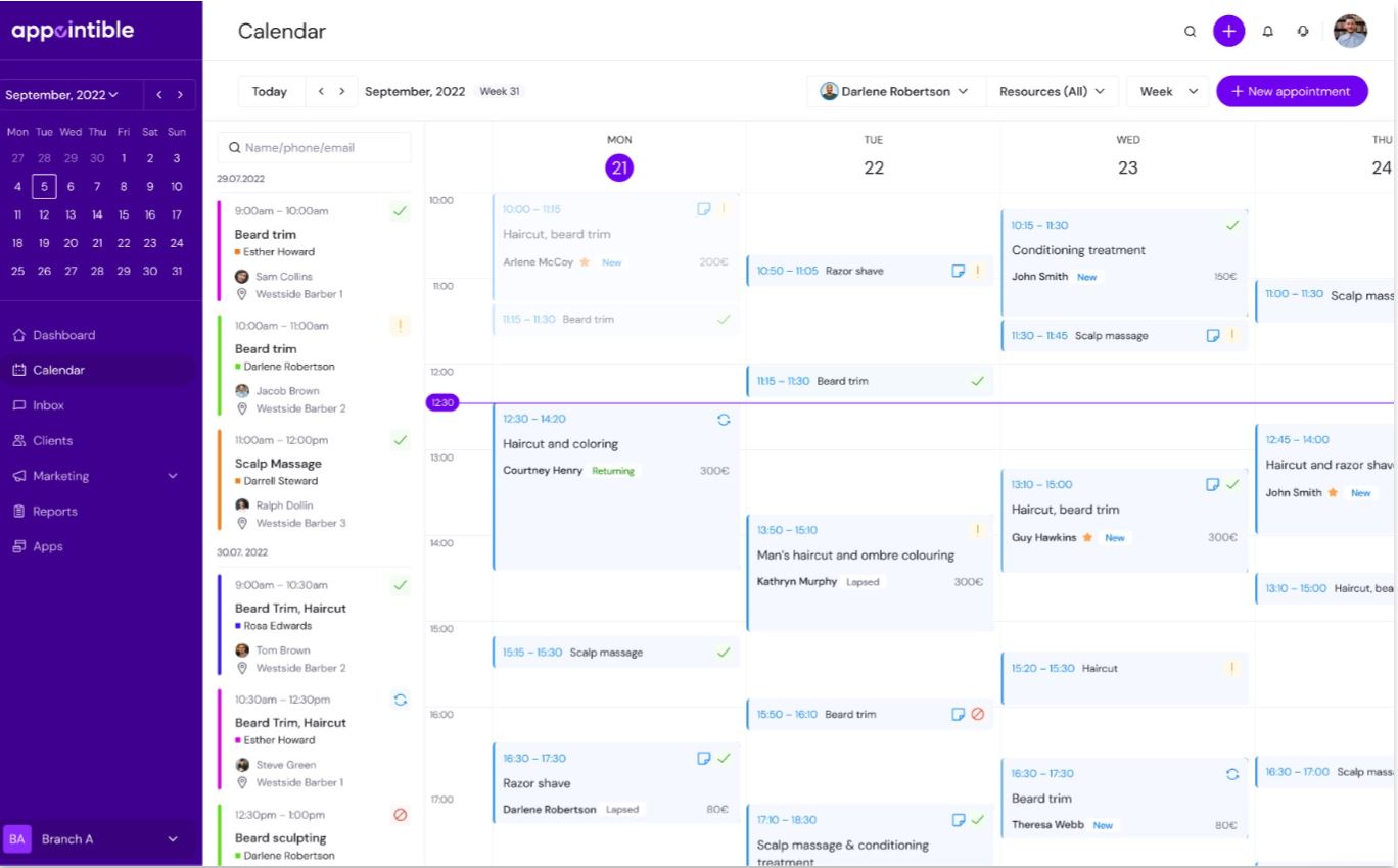 Appointible screenshot: Let your clients book appointments with you on a modern easy-to-use appointment scheduling platform.