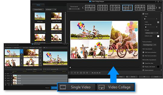PowerDirector video collage