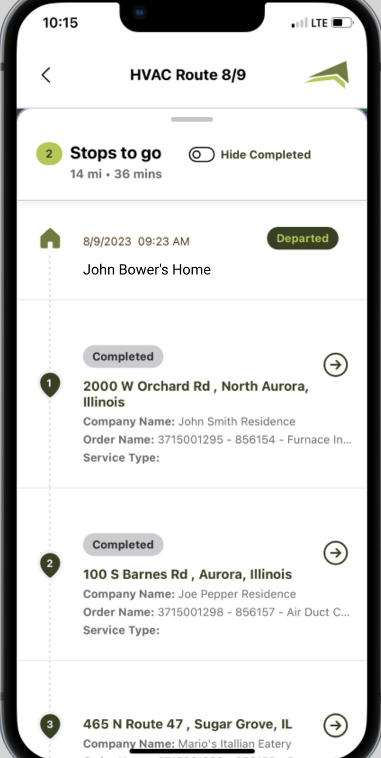 Once dispatched, drivers will receive their assigned orders, update the status of those orders, and seamlessly communicate with the back office through the Driver App. 