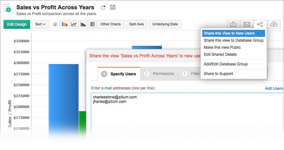 Share reports