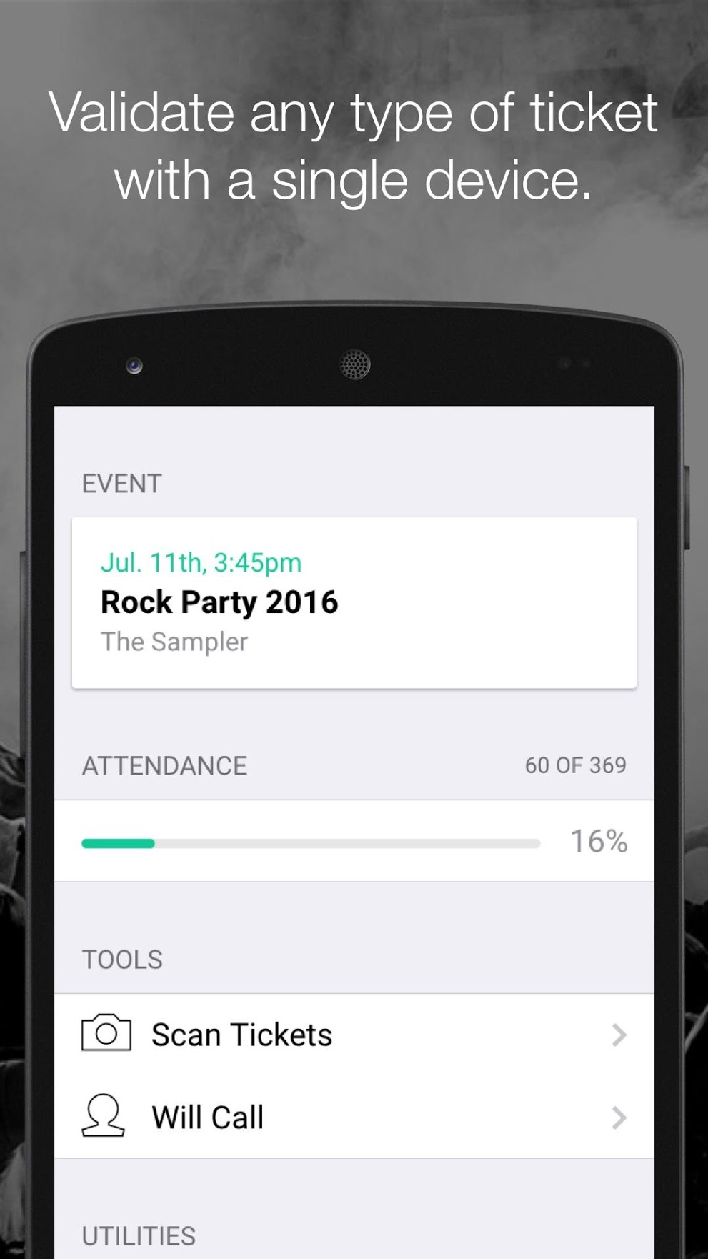 HoldMyTicket attendance tracking for events