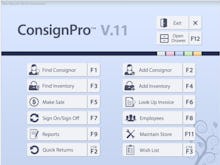 ConsignPro Software - ConsignPro Main Menu