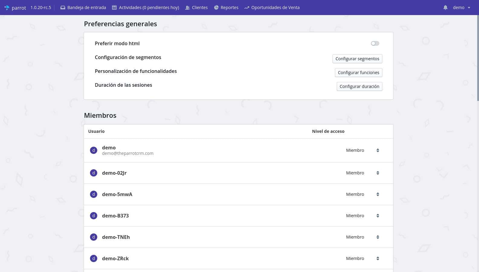 Parrot CRM Software - 2