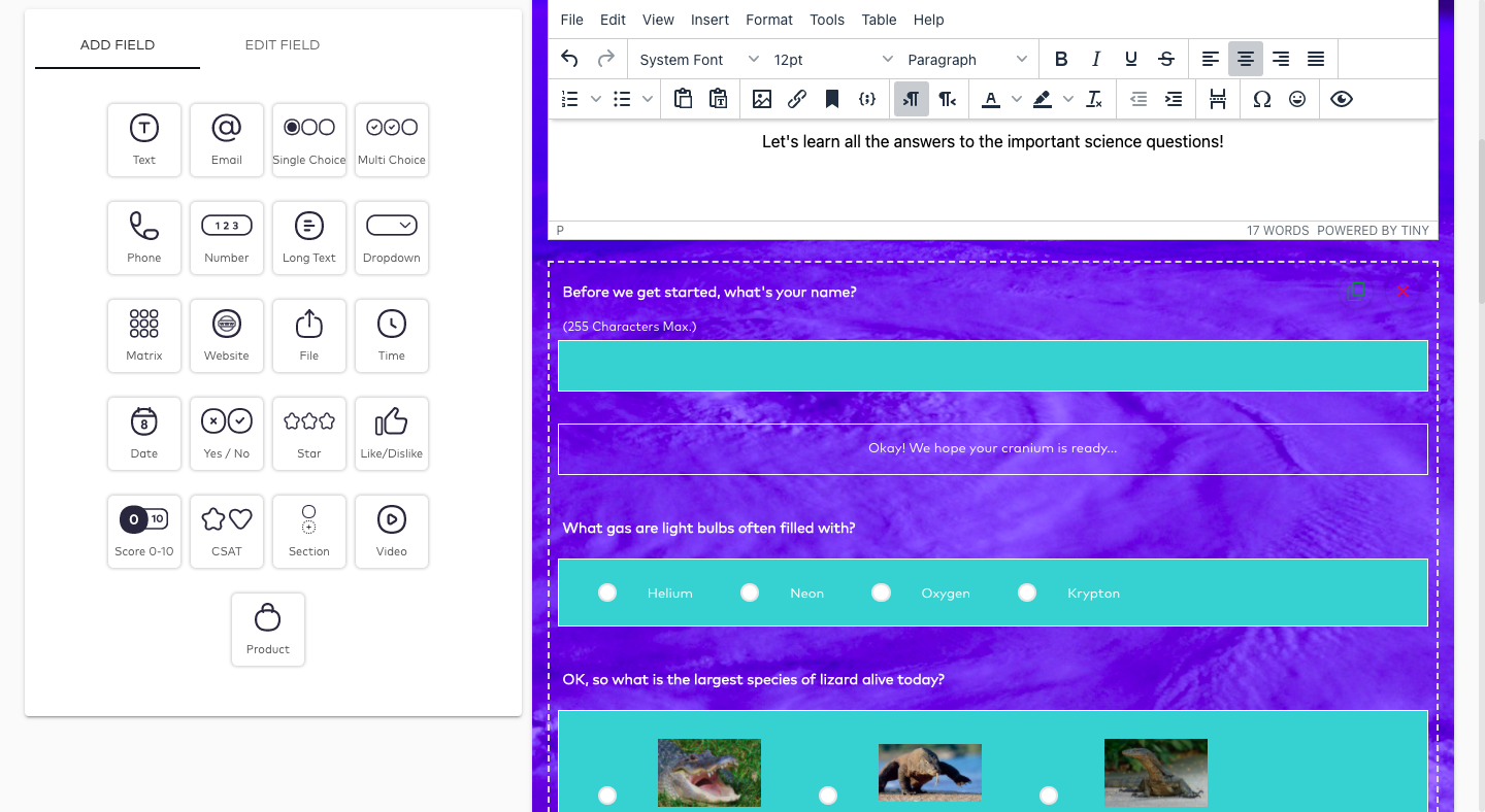 Formaloo Software - Formaloo editor