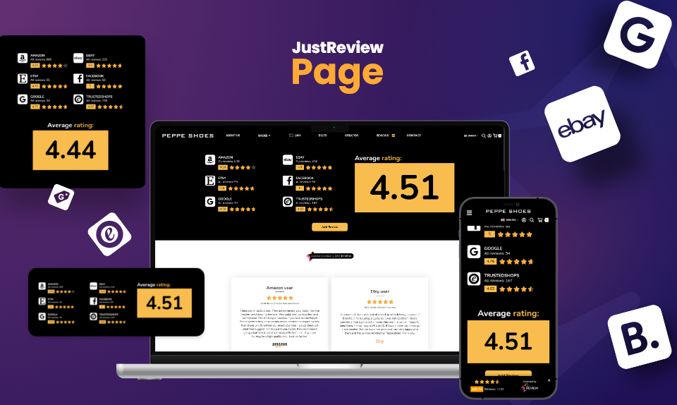 JustReview Software - JustReview Page