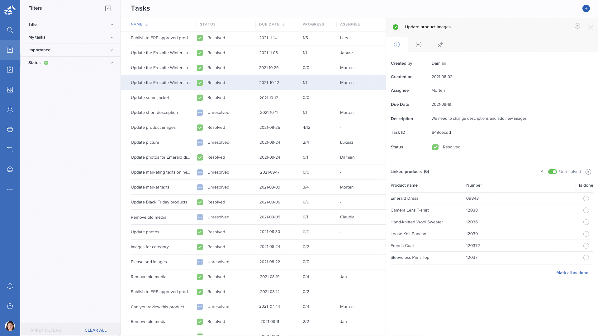 Bluestone PIM Software - Bluestone PIM Task Maintenance