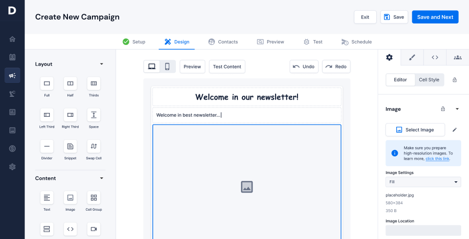 Delivra Software - Campaign Builder
