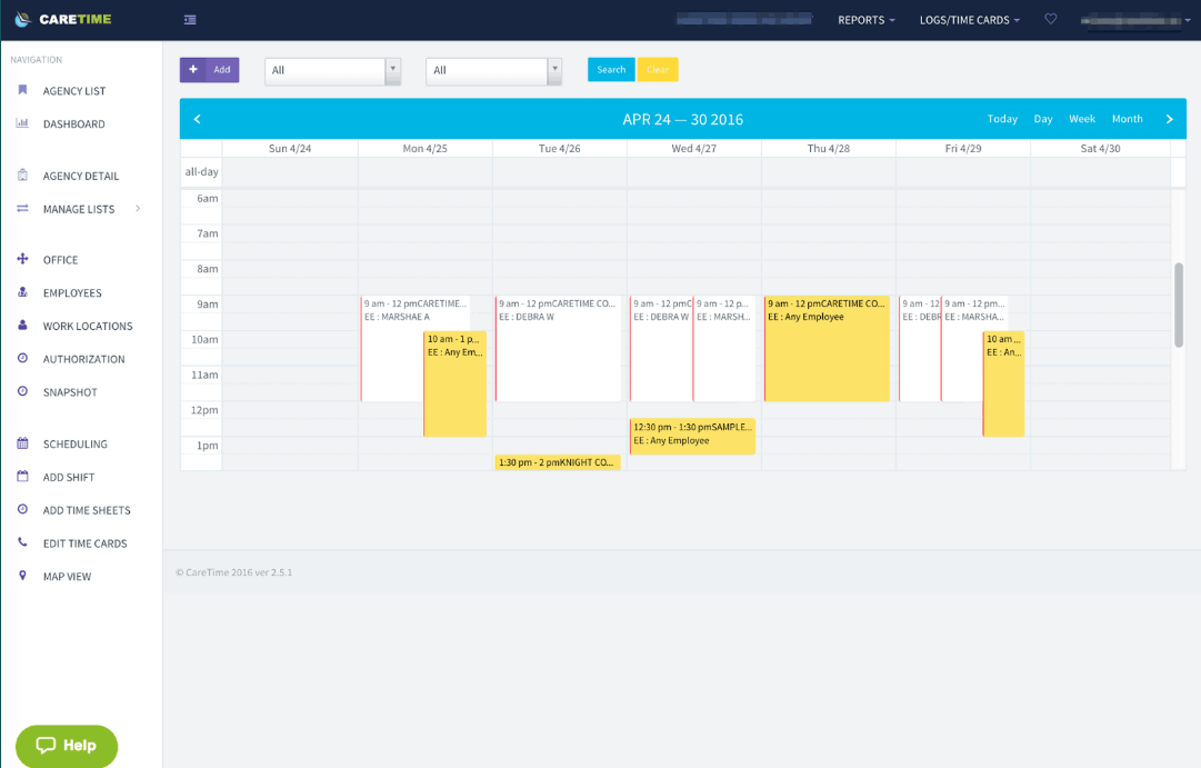 CareTime Schedule Manager
