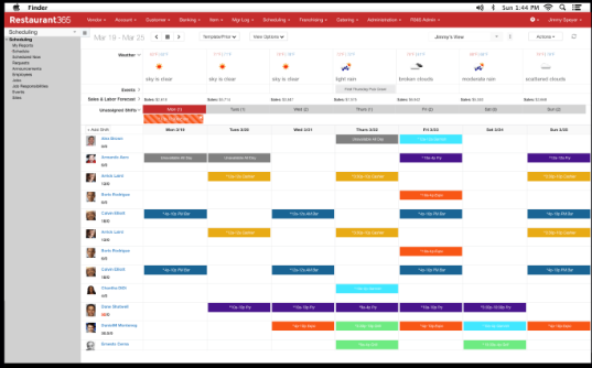 Restaurant365 Software - Shelf inventory