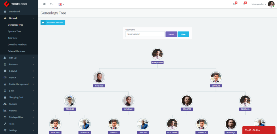 Infinite MLM Software - Infinite MLM Software genealogy tree