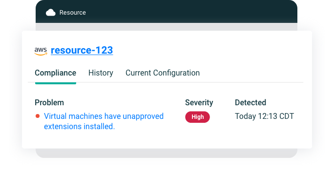 Solve issues quickly, detect configuration drift, and more with in-depth cloud resource details.