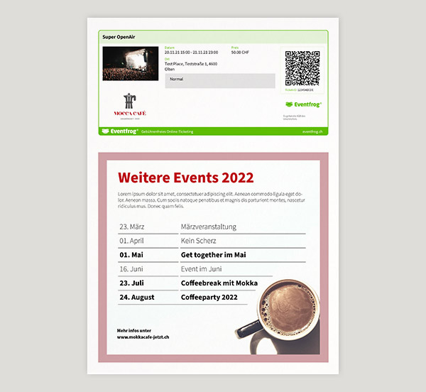 Eventfrog screenshot: Print@home ticket.