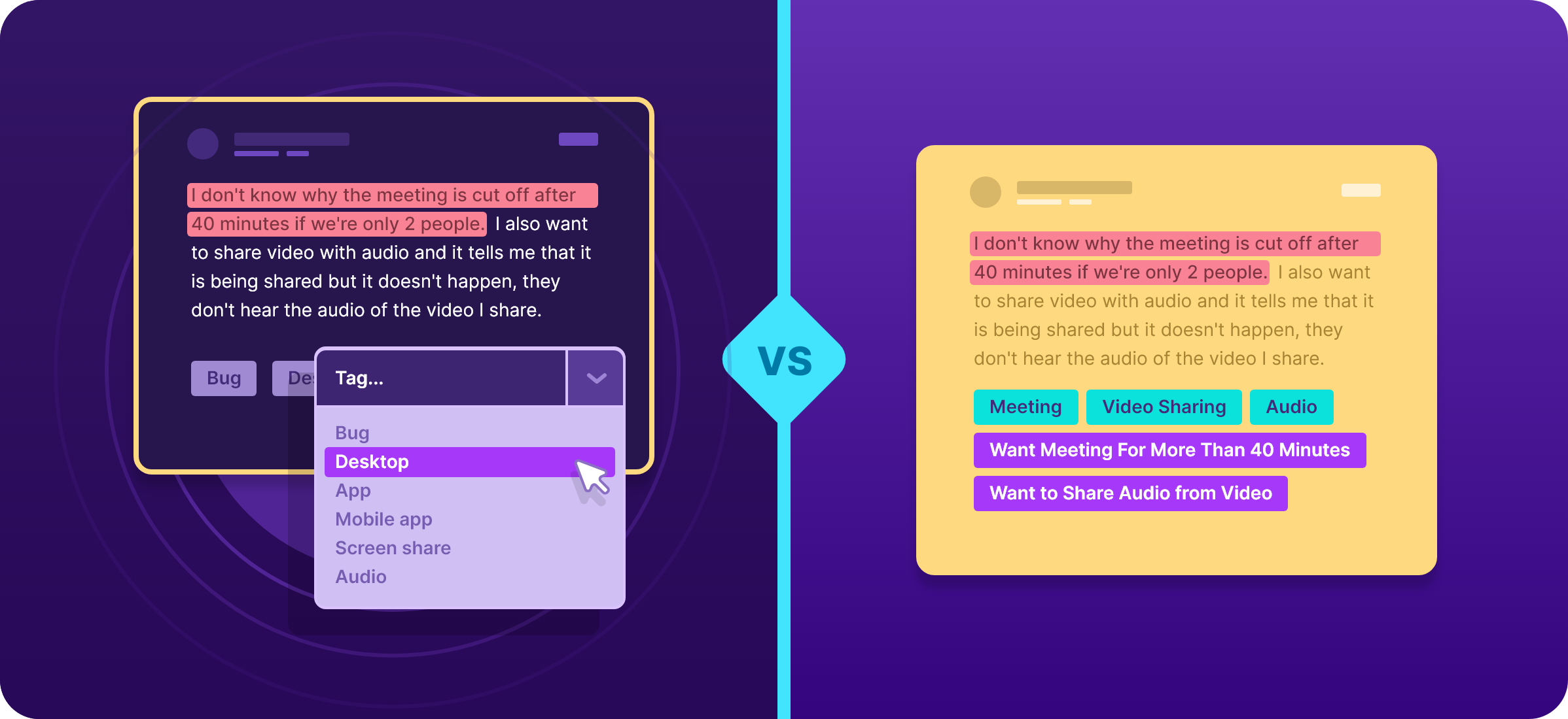 Enterpret Software - Manual tagging is inaccurate and ineffective. Enterpret uses machine learning and NLP to automatically identify keywords and reasons within your customer feedback.