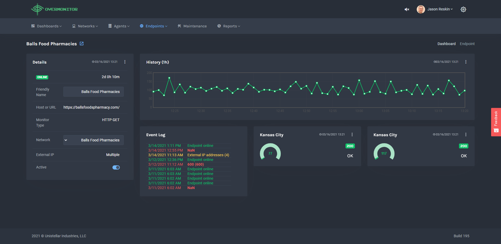 Overmonitor Software - Endpoint View