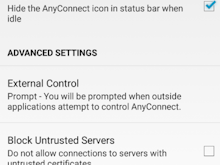Cisco AnyConnect Software - Cisco AnyConnect settings