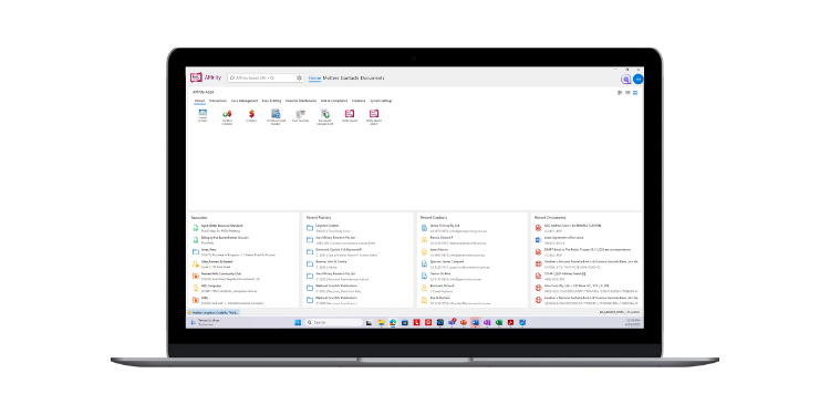 Affinity screenshot: Affinity dashboard
