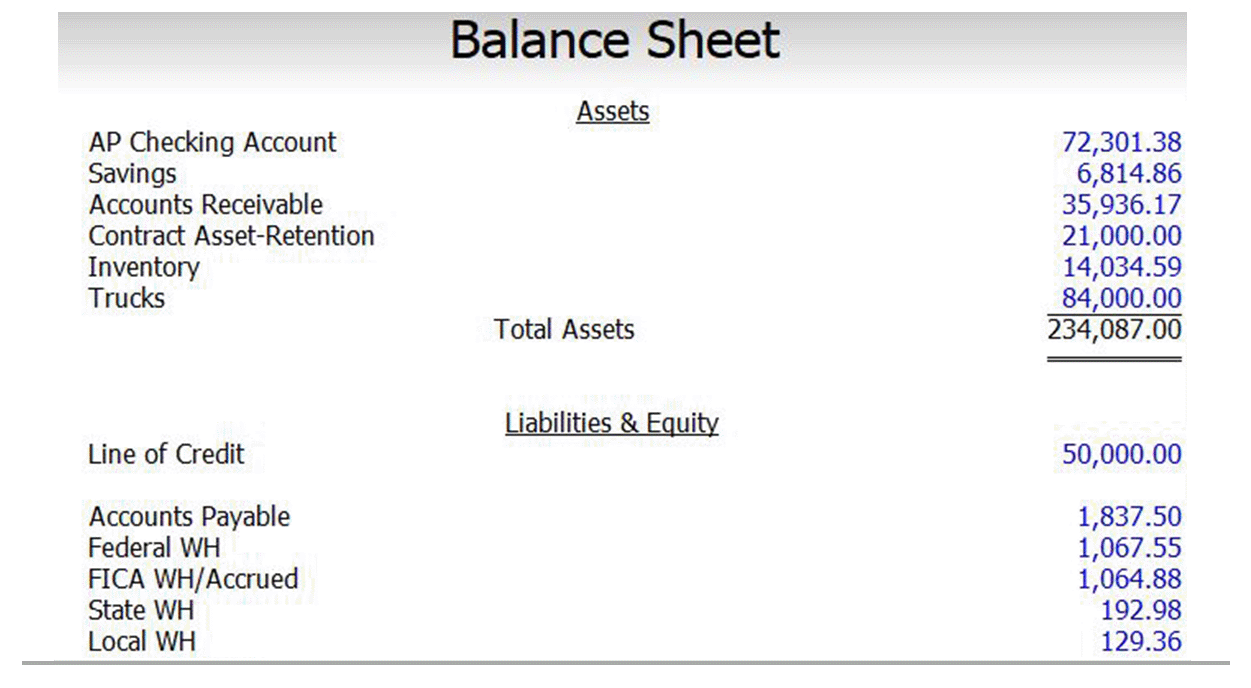 ComputerEase Software - ComputerEase record balance sheet & income statement entries