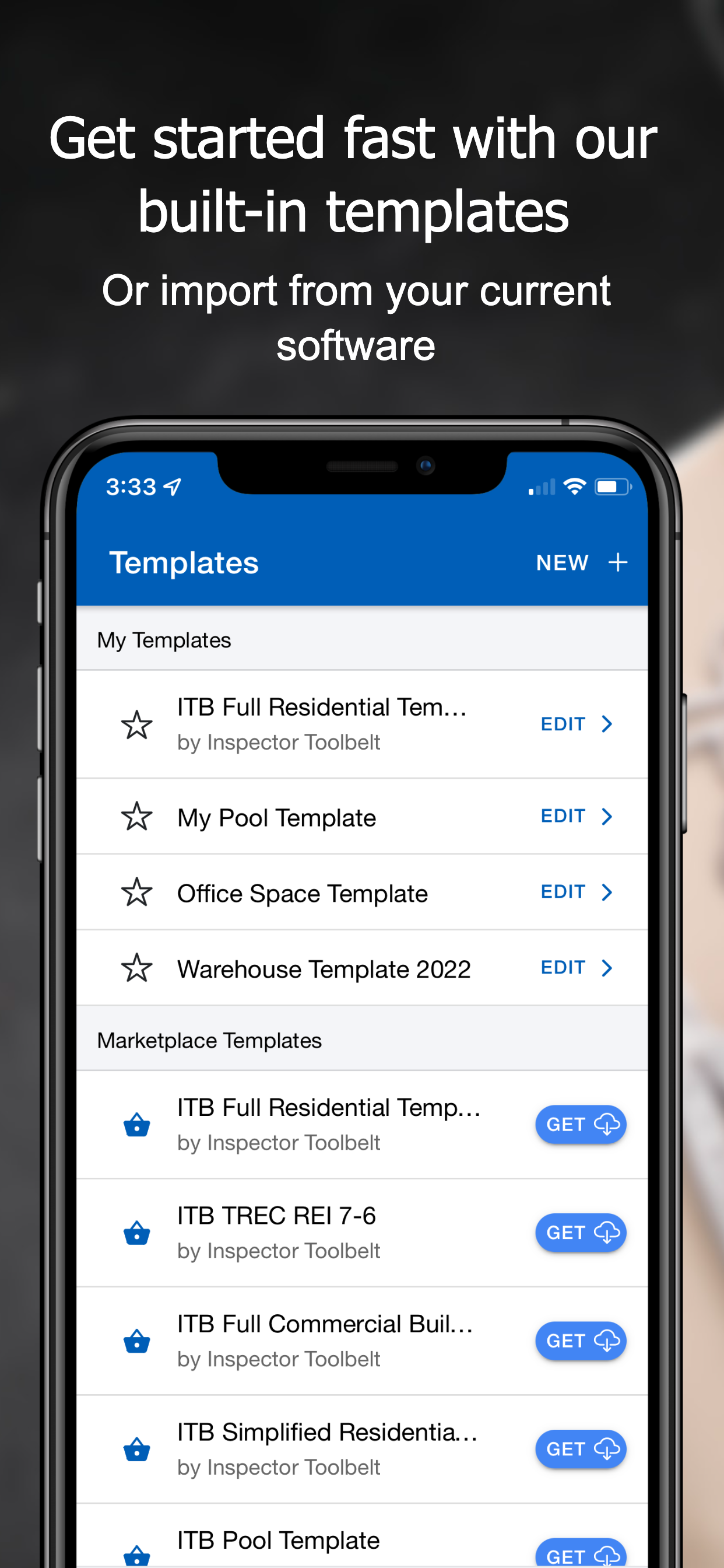 Get started fast with our built-in templates