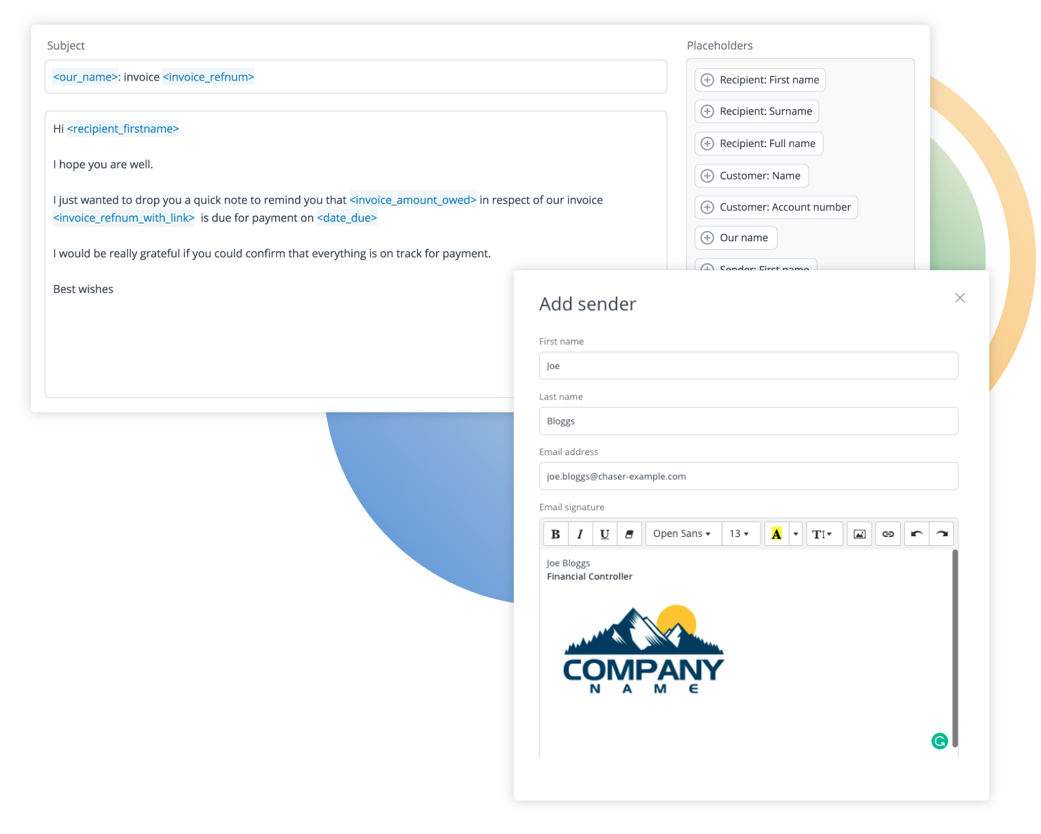 Chaser Software - Automate without losing the human touch: Ensure customers never know you’re using an automated system, with chasers sent from your usual email address, with your regular email signature and branding.