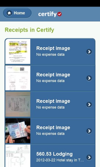 Emburse Certify Expense Software - Emburse Certify Expense receipt photo uploads