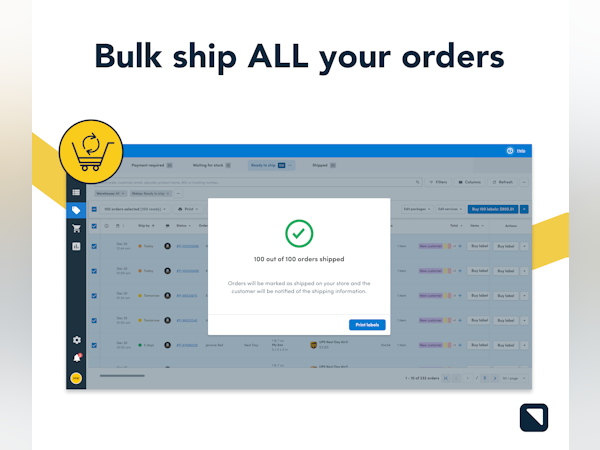 Veeqo Software - Save time by bulk shipping your orders