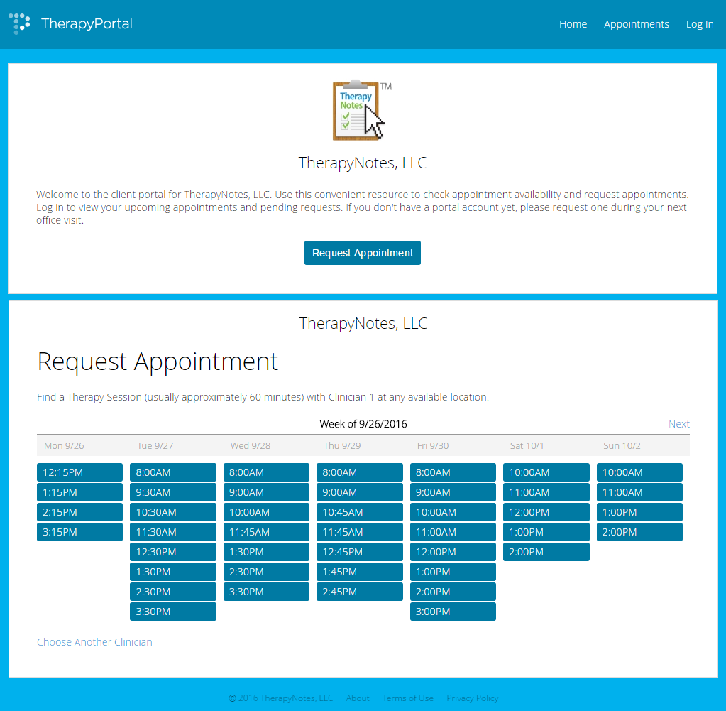TherapyNotes Software - Client portal