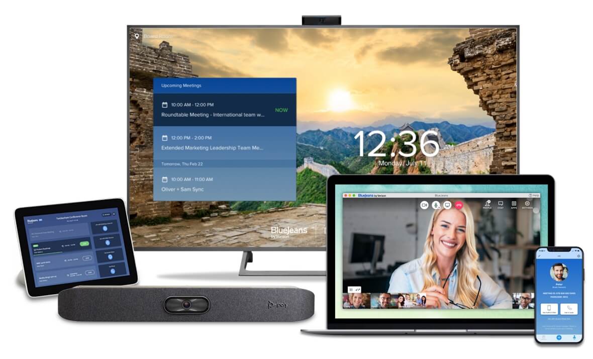 BlueJeans video conferencing works with any device.