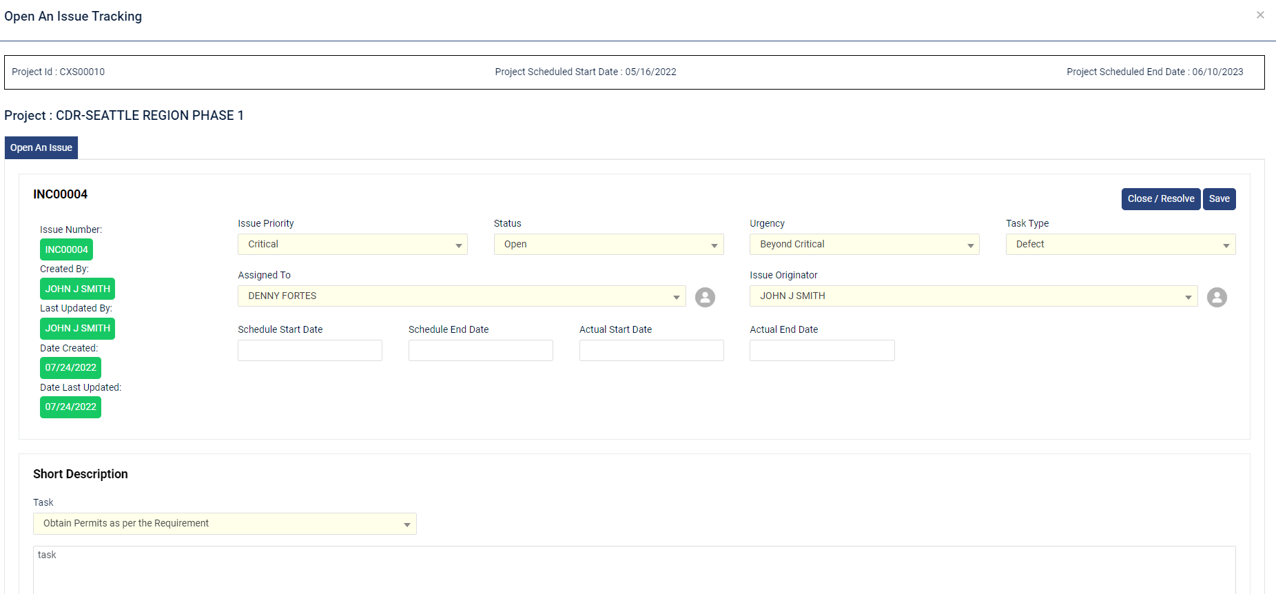 Issue Tracking Cloud issue workflow and customization