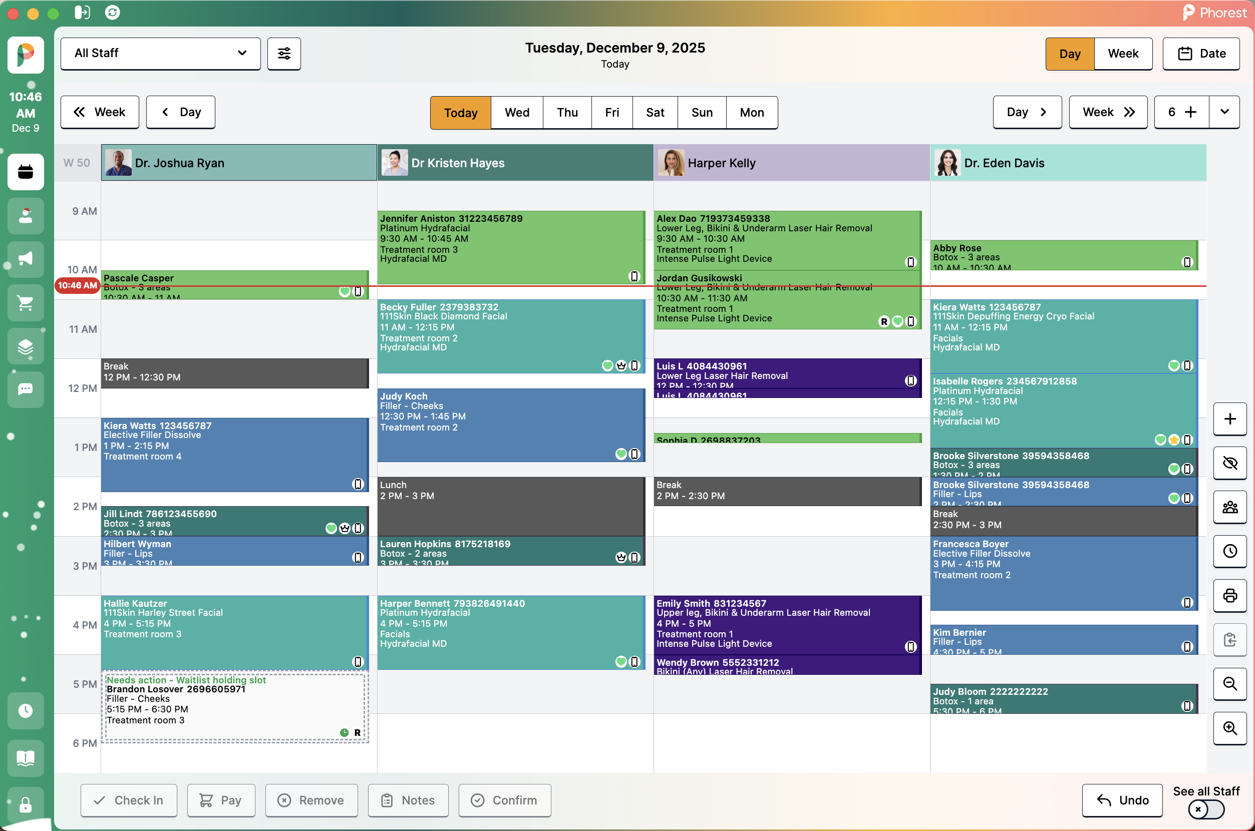 Phorest Software - Appointment Screen