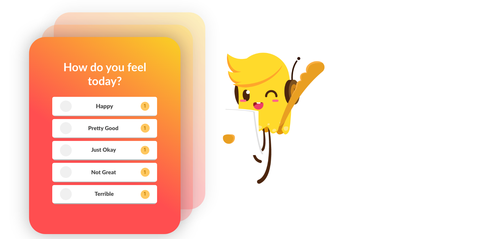 Budaya screenshot: Daily questions gather insights about your people around 11 work life dimensions.