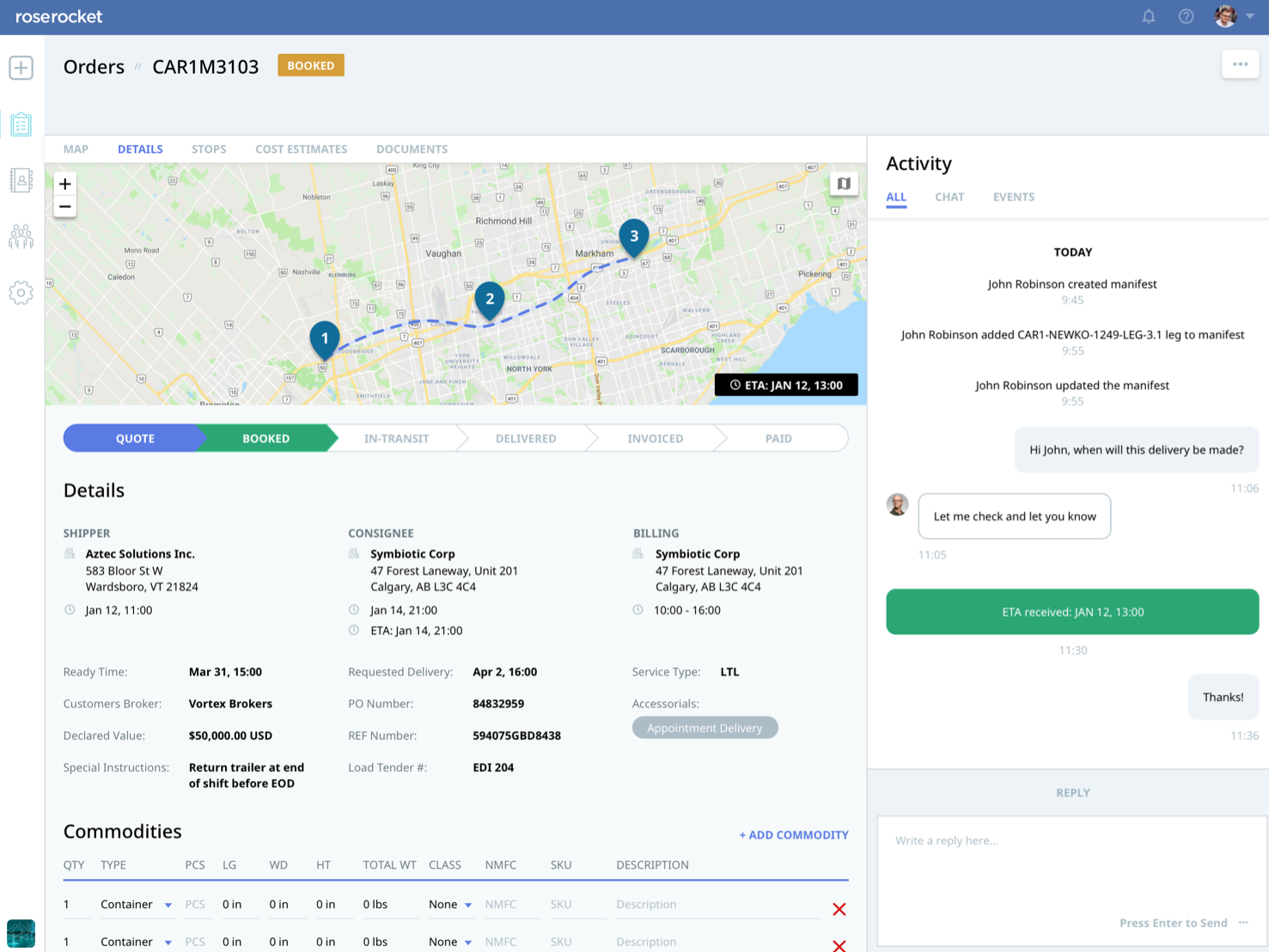 Private Customer Portals providing visibility