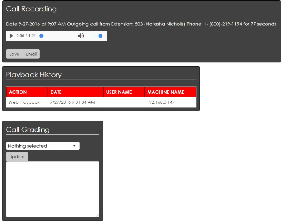 Hansen Cash+ Call Recording screenshot: Call recording feature