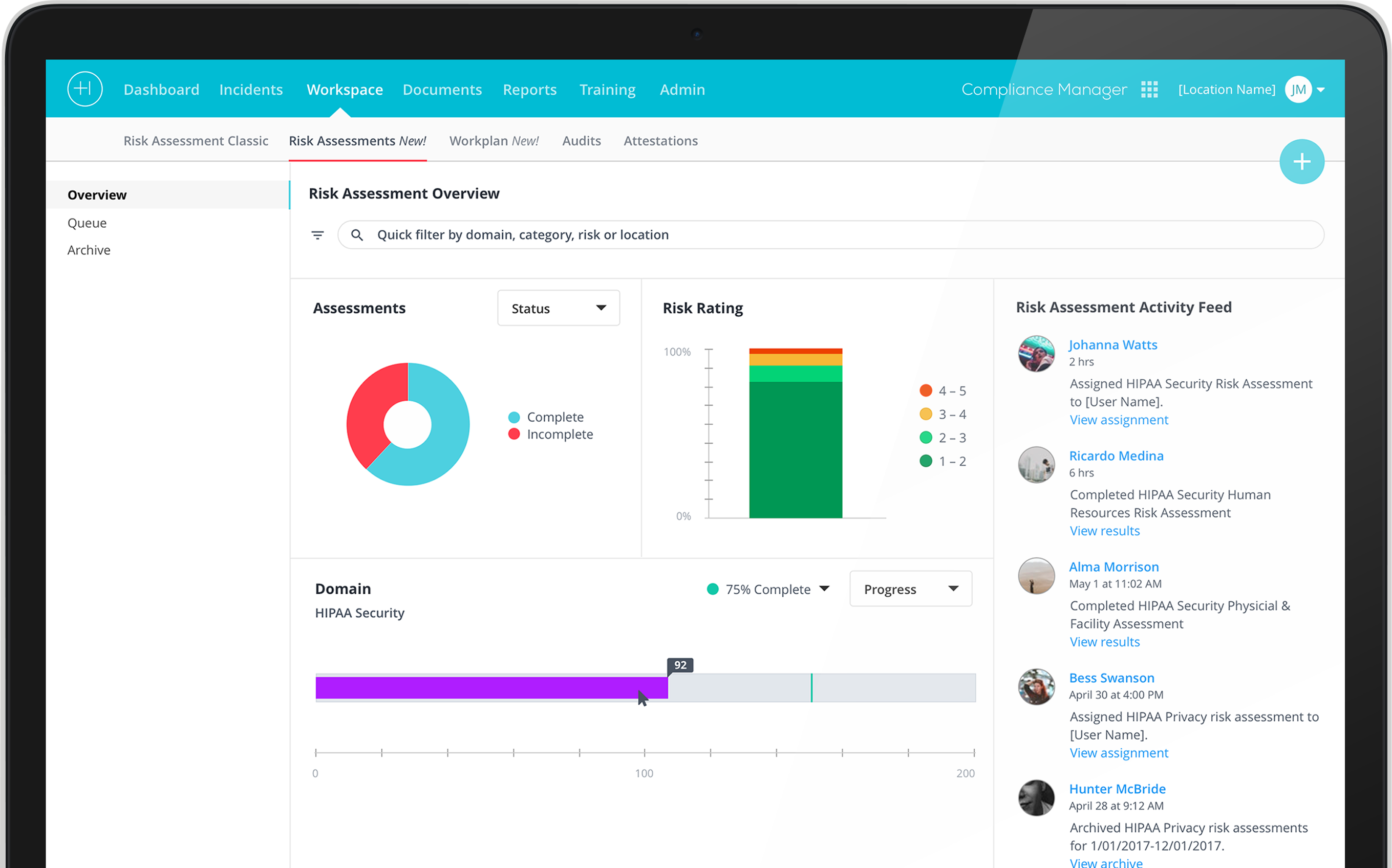 Healthicity Compliance Manager
