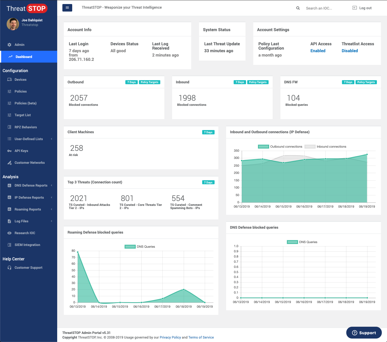 ThreatSTOP DNS Defense screenshot: Easy to use for a security team of one, powerful enough for a large SOC team. DNS Defense automates true Protective DNS (PDNS)
