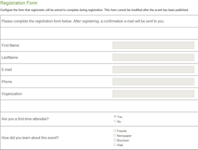 Online event registration