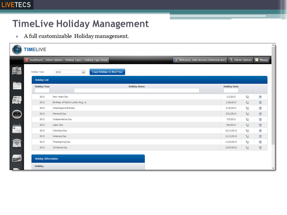 Holidays