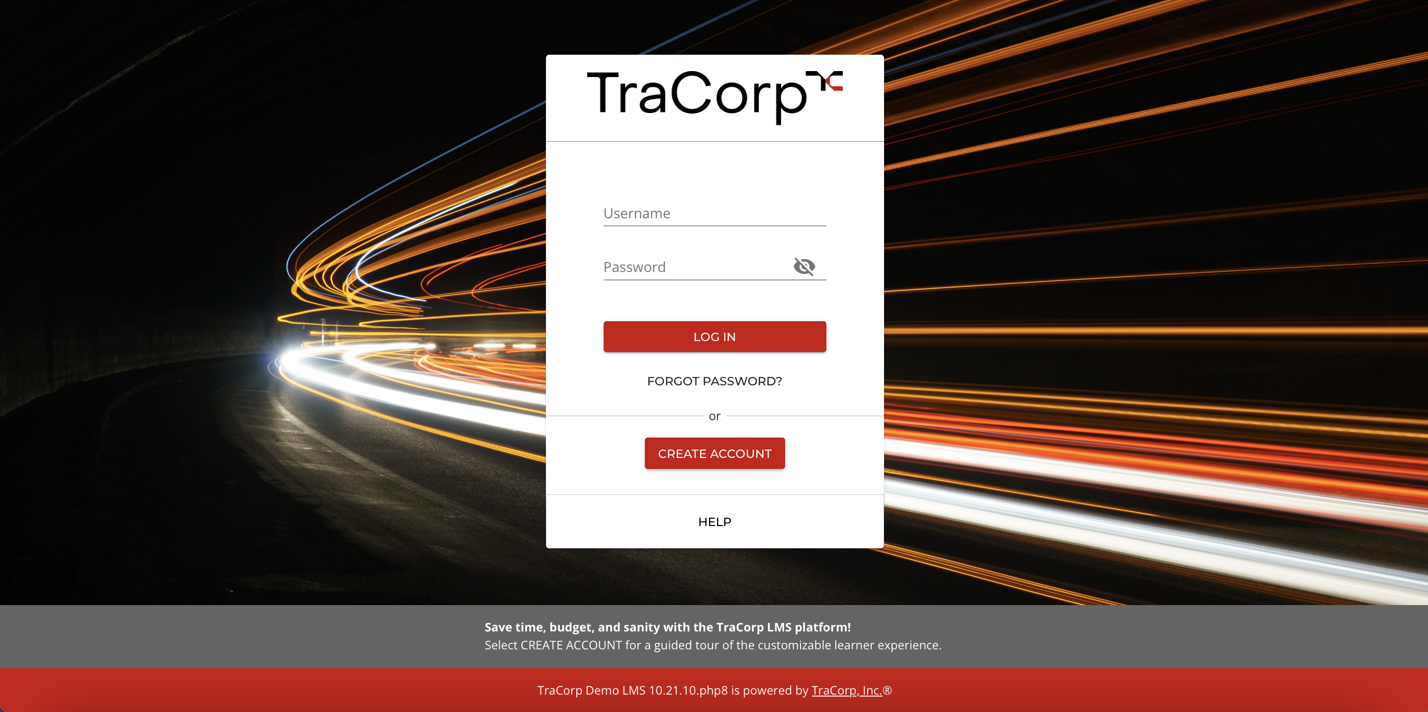 TraCorp LMS Software - First impressions matter. The TraCorp LMS is accessible by all modern web browsers on devices of all sizes without users needing to download an app! Administrators customize the login page to fit their needs.