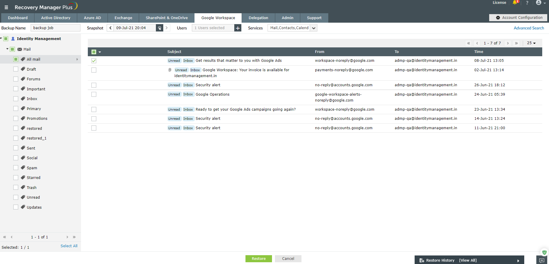 ManageEngine RecoveryManager Plus Software - 5