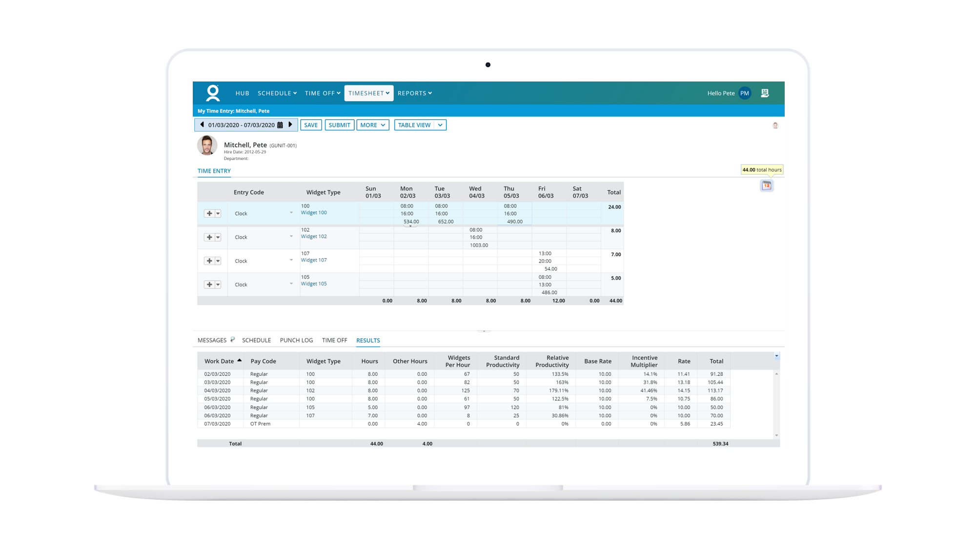 WorkForce Time is a highly flexible solution that enables accurate time and labor capture, real-time automation of even the most unique pay rules and attendance policies, and pre-emptive alerts when issues or areas of concern arise.