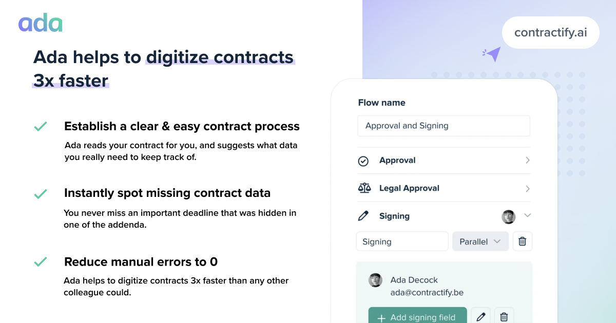 Ada, AI contract data analyst by Contractify