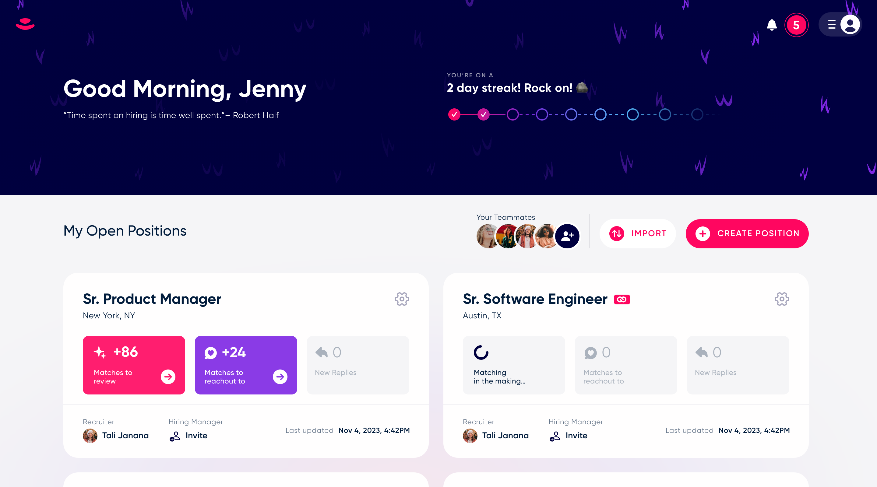 Perfect screenshot: Perfect dashboard view