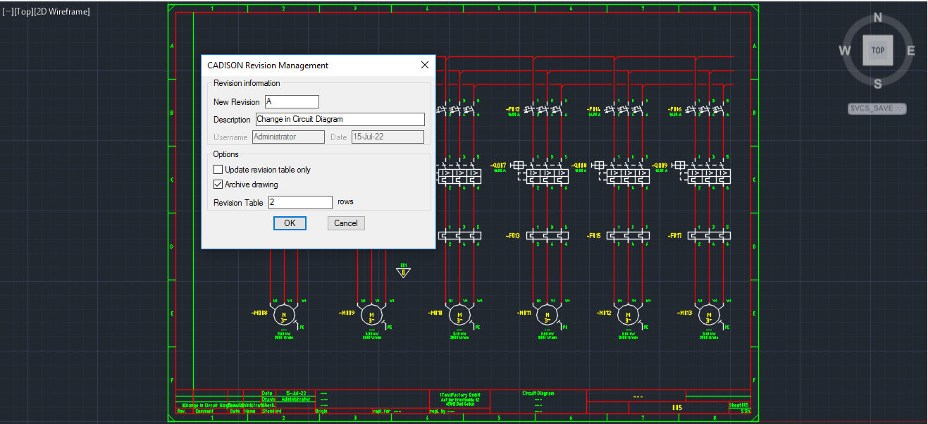 Cadison E&I Designer Software - Revision Management in E&I Designer