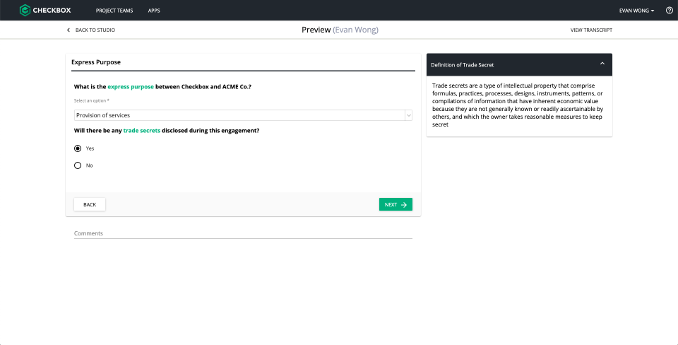 Checkbox Software - End User Form Experience