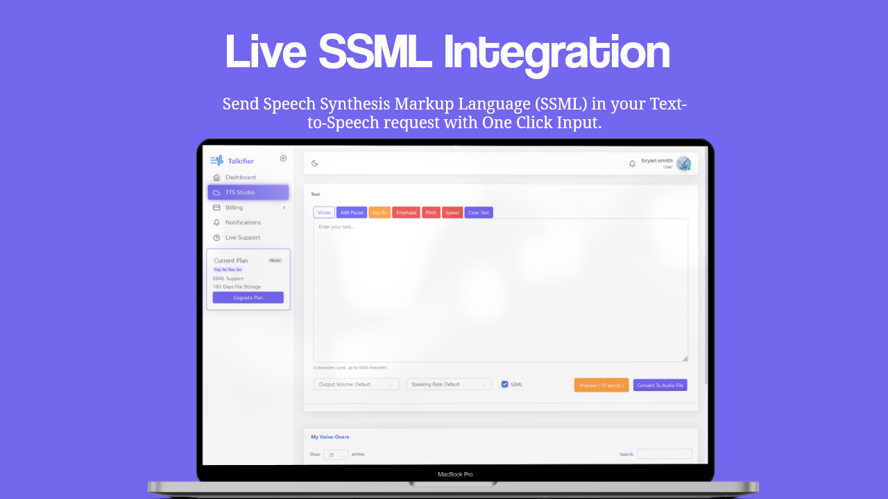 Live SSML Integration